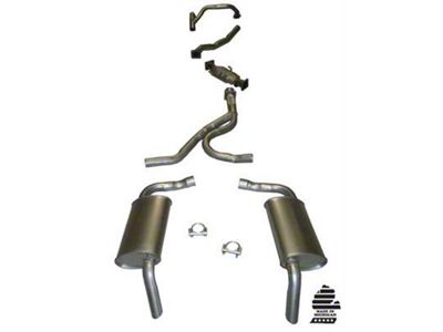 Manifold-Back Catted Exhaust System with Low Profile Mufflers (1977 Corvette C3; 1978 350 L48 V8 Corvette C3)