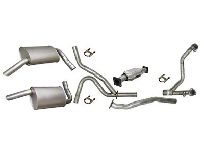Manifold-Back Catted Exhaust System with Oval Hideaway Mufflers (1975 Corvette C3)