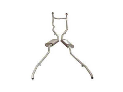 Manifold-Back Exhaust System with Crossover and Oval Mufflers (59-60 Corvette C1 w/ High Horsepower)