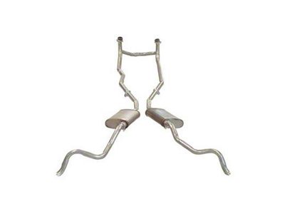 Manifold-Back Exhaust System with Crossover and Oval Mufflers (1962 Corvette C2 w/ High Horsepower)
