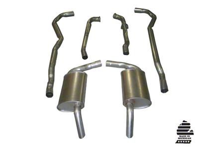 Manifold-Back Exhaust System with Low Profile Mufflers (1974 454 V8 Corvette C3 w/ Automatic Transmission)
