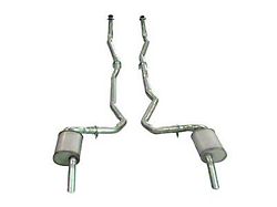 CA Manifold-Back Exhaust System with Low Profile Mufflers (74-79 350 V8 Corvette C3 w/ Automatic Transmission)