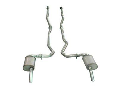Manifold-Back Exhaust System with Low Profile Mufflers (74-79 350 V8 Corvette C3 w/ Automatic Transmission)