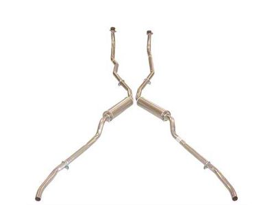 Manifold-Back Exhaust System with Off-Road Round Mufflers (56-57 Corvette C1)