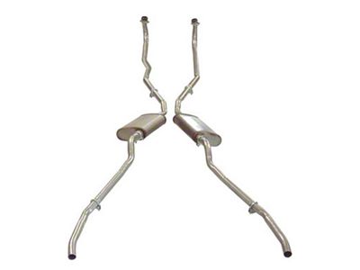 Manifold-Back Exhaust System with Oval Mufflers (56-58 Corvette C1 w/ Low Horsepower)