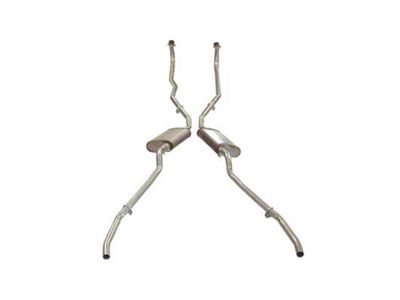 Manifold-Back Exhaust System with Oval Mufflers (59-60 Corvette C1 w/ Low Horsepower)