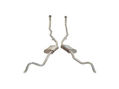 Manifold-Back Exhaust System with Oval Mufflers (61-62 Corvette C2 w/ Low Horsepower)