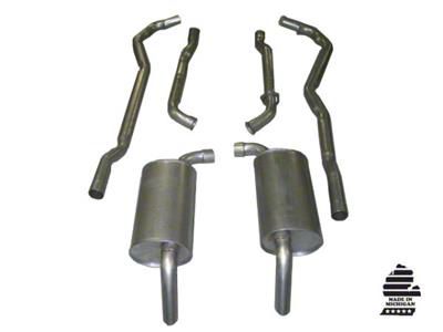 Manifold-Back Exhaust System with Round Mufflers (1974 454 V8 Corvette C3 w/ Manual Transmission)