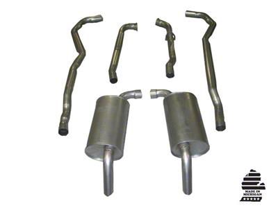 Manifold-Back Exhaust System with Round Mufflers (1974 454 V8 Corvette C3 w/ Automatic Transmission)