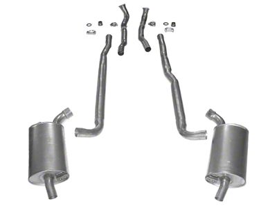 Manifold-Back Exhaust System with Separate Secondary Pipe and Muffler (66-67 427 V8 Corvette C2 w/ Automatic Transmission)