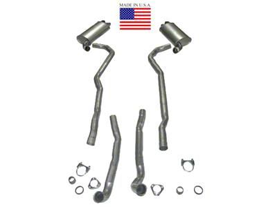 Manifold-Back Exhaust System with Separate Secondary Pipe and Mufflers (1968 427 V8 Corvette C3 w/ Automatic Transmission)