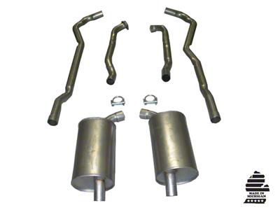 Manifold-Back Exhaust System with Separate Secondary Pipe and Mufflers (1973 454 V8 Corvette C3 w/ Manual Transmission)