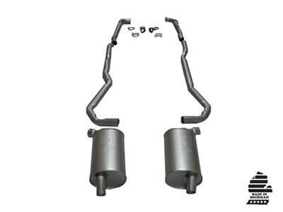 Manifold-Back Exhaust System with Separate Secondary Pipe and Mufflers (1973 454 V8 Corvette C3 w/ Automatic Transmission)