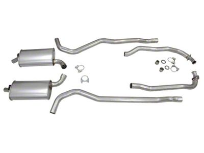 Manifold-Back Exhaust System with Separate Secondary Pipe and Mufflers (68-72 327/350 V8 Corvette C3 w/ Manual Transmission)