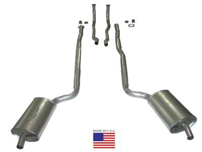 Manifold-Back Exhaust System with Welded Secondary Pipe and Muffler (64-67 Corvette C2 w/ Automatic Transmission or Low Horsepower)