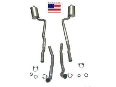 Manifold-Back Exhaust System with Welded Secondary Pipe and Muffler (65-67 396/427 V8 Corvette C2 w/ Manual Transmission)