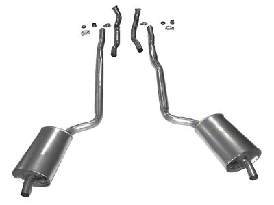 Manifold-Back Exhaust System with Welded Secondary Pipe and Muffler (66-67 427 V8 Corvette C2 w/ Automatic Transmission)