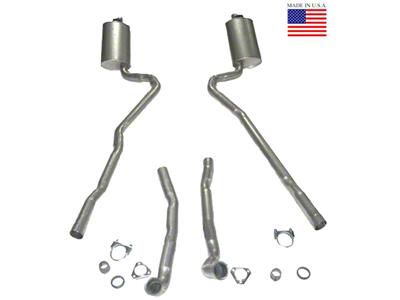 Manifold-Back Exhaust System with Welded Secondary Pipe and Mufflers (70-72 454 V8 Corvette C3 w/ Manual Transmission)