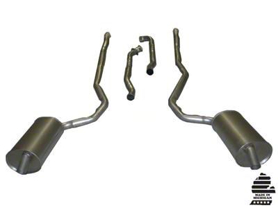 Manifold-Back Exhaust System with Welded Secondary Pipe and Mufflers (1973 454 V8 Corvette C3 w/ Manual Transmission)