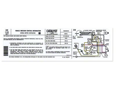 Manual 350 L48 Emission Decal (1980 Corvette C3)