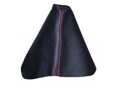 NAPPA Non-Perforated Leather Shifter Boot; Black with Black Stitching (90-96 Corvette C4 w/ Manual Transmission)