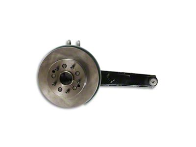 1965-1975 Corvette New Trailing Arm Assemblies with Bearings and Rotors - Driver Side/RH - Silver Backing Plates