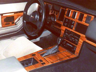 No-Mar Faux Wood Center Dash and Console Overlay Kit; Rosewood (84-85 Corvette C4 w/ Automatic Transmission)