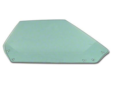Non-Date Coded Door Glass with Astro Ventilation Etching; Soft Ray Green Tint; Passenger Side (Late 69-74 Corvette C3 Convertible)