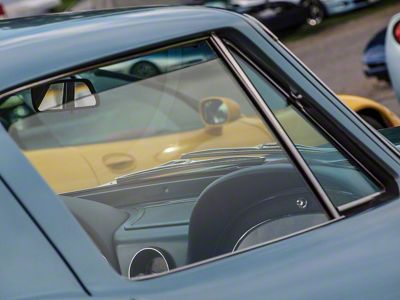 Non-Date Coded Door Glass; Clear; Passenger Side (63-67 Corvette C2 Coupe)