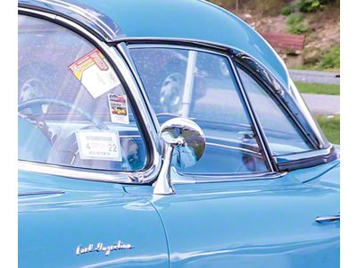 Non-Date Coded Door Glass; Soft Ray Green Tint; (56-62 Corvette C1)
