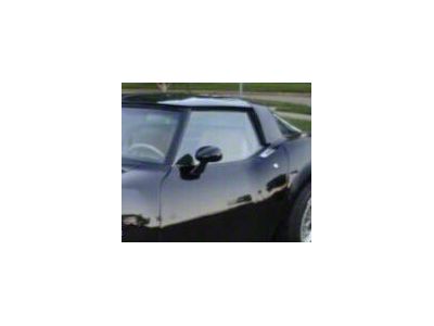 Non-Date Coded Door Glass; Soft Ray Green Tint; Driver Side (74-75 Corvette C3 Convertible)