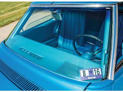 Non-Date Coded Windshield; Soft Ray Green Tint with Shade Band (68-72 Corvette C3)