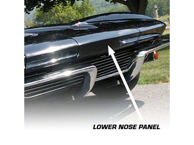 1963-1967 Corvette Nose Panel. Front Lower; Press Molded