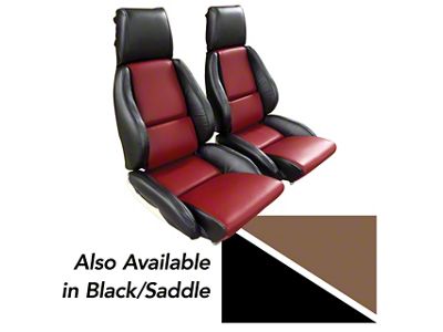 CA OE Spec 2-Tone Leather/Vinyl Mounted Standard Seat Upholstery (84-93 Corvette C4)
