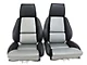 CA OE Spec 2-Tone Leather/Vinyl Mounted Standard Seat Upholstery (84-93 Corvette C4)