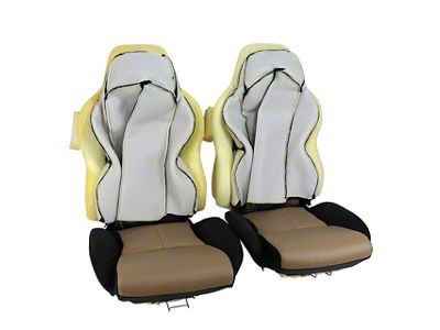 CA OE Spec 2-Tone Leather/Vinyl Mounted Standard Seat Upholstery (94-96 Corvette C4)