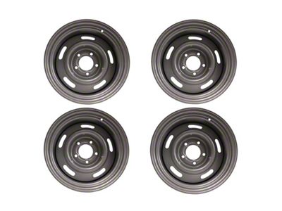 OEM Style Rallye Steel 4-Wheel Kit; 15x8 (69-82 Corvette C3)