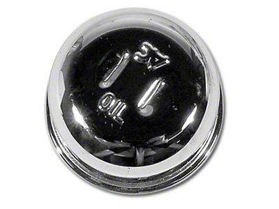 1962 Corvette Oil Cap. Vented with Hydraulic Lifter-Chrome