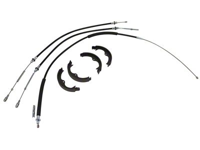 Parking Brake Cables and Shoes Kit; Front and Rear (84-87 Corvette C4)