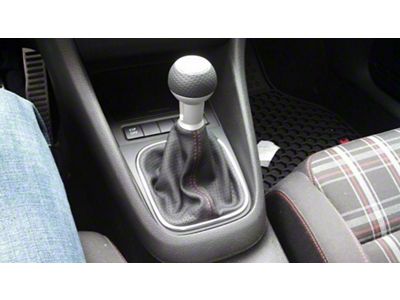 Perforated Leather Shift Boot; Black with Red Stitching (90-96 Corvette C4 w/ Manual Transmission)