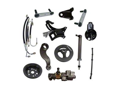 Power Steering Conversion Kit for 340 to 375 HP Rating (63-74 Small Block V8 Corvette C2 & C3 w/o A/C)