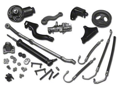 Power Steering Conversion Kit for Below 340 HP Rating (63-74 Small Block V8 Corvette C2 & C3 w/ A/C)