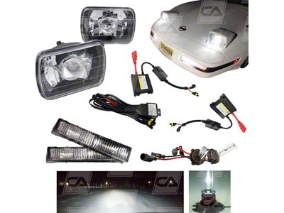 Projector HID Headlight and Fog Light Conversion Kit; 6000K White; 55W Ballast (84-96 Corvette C4)