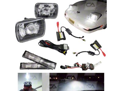 Projector HID Headlight and Fog Light Conversion Kit; 8000K Blue; 55W Ballast (84-96 Corvette C4)