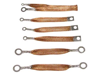 1956-1961 Corvette Radio Ground Straps. 8 Piece Set