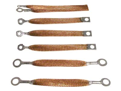 1962 Corvette Radio Ground Straps. 8 Piece Set