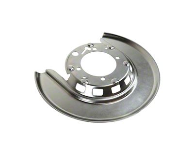 1965-1975 Corvette Rear Backing Plate Shield. Silver Driver Side
