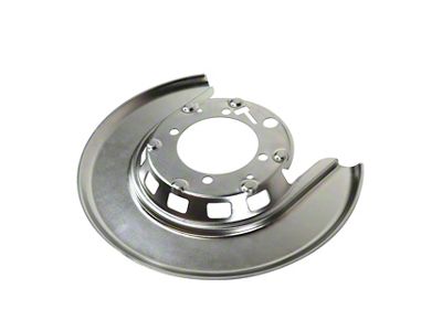 1965-1975 Corvette Rear Backing Plate Shield. Silver Passenger Side