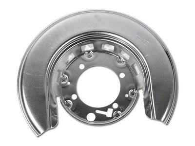 1965-1975 Corvette Rear Backing Shield. Silver Driver Side - Reproduction