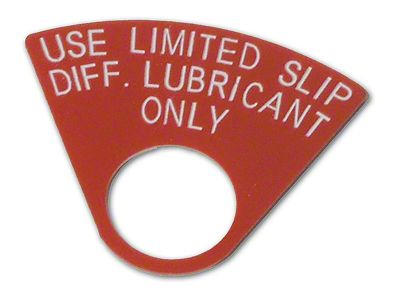 CA Rear End Positraction Tag (70-79 Corvette C3)